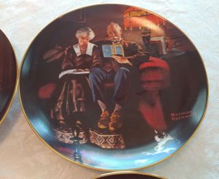 VHTF set of six Norman Rockwell Light Campaign series collectors plates Knowles 4