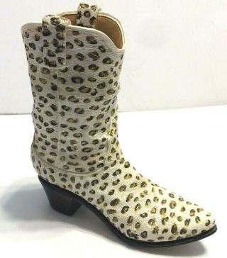 4 " Nostalgia Leopard Cowboy Boot Shoe