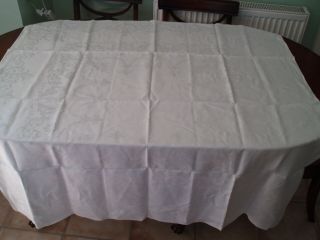 Vintage Linen Damask Table Cloth 53 " X 54 "