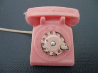 Vintage Barbie 969 Suburban Shopper Pink Phone With Metal Dial
