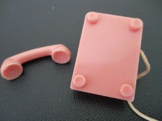 Vintage Barbie 969 Suburban Shopper Pink Phone with Metal Dial 4