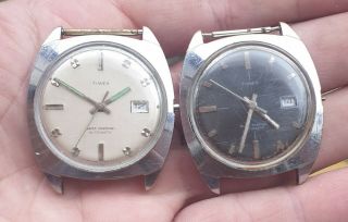 2 X Timex Automatic Vintage Watches Made In Gt Britain