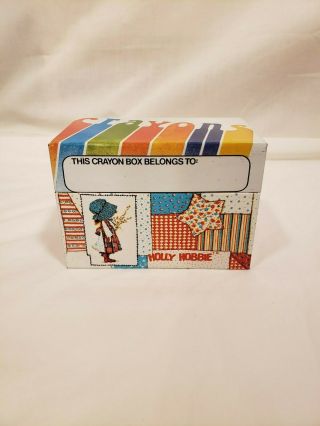 Vintage Holly Hobbie Crayon Tin,  Metal Lift Open Top Box,  Holly Hobbie Design