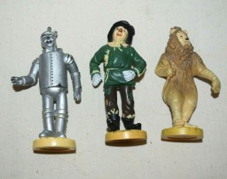 Wizard Of Oz Set 3 Pvc Figurines Presents 1989 Tin Man Scarecrow Cowardly Lion