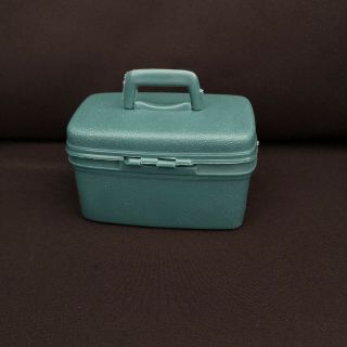 Vintage Barbie Samsonite Train Case Suitcase with tray Blue 2