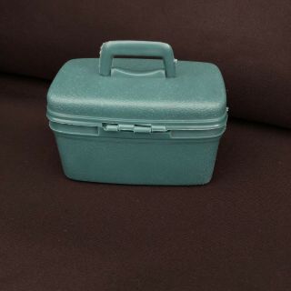 Vintage Barbie Samsonite Train Case Suitcase with tray Blue 5