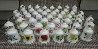 Danbury Official State Flowers Bone China Bells Complete Set All 50 States
