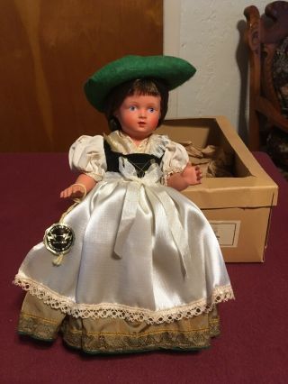 Vintage Doll Trachtenpuppen No.  82 Rosi Zwilling Fox Trachten - Puppen 10 " Tall