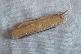 Antique Victorian Pocket Knife - 2 Blades - Bates - Swivel Hasp - Watch Fob Style
