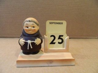 Goebel Monk " Friar Tuck " Perpetual Calendar W Germany Complete 1979 - 91