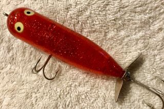 Fishing Lure James Heddon Magnum Torpedo Red Glitter Ghost Tackle Crank Bait