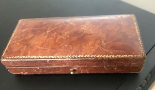 Antique Tan Leather Watch Bracelet Jewellery Box - Edmund Crouch