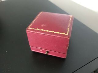 Antique Red Leather Ring Jewellery Box - S J Phillips London