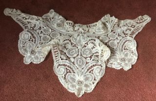 Antique/victorian Lace High Neck Collar