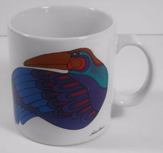 Laurel Burch Exotic Tropical Bird 12 Oz.  Ceramic Coffee Mug Made In Japan