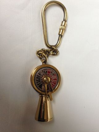 Nautical Ship Telegraph Brass Finish Keychain