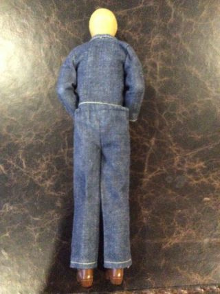 Vintage Blond Ken Doll MOD WAY OUT WEST 1720 Denim Jacket & Jeans,  Brown Boots 3