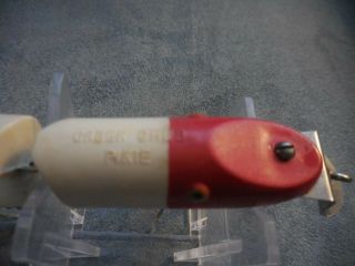Vintage Creek Chub Rubber? Jointed Pikie Fishing Lure CCBCO Lip Tackle Box Find 4