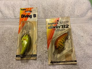 2 Bagley Divin’ B2 Old Fishing Lures 9