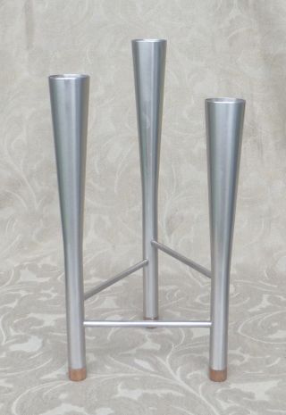 Robert Welch Old Hall Stainless Steel Triple Modernism Candle Holder N