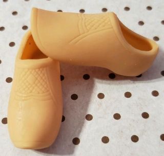 Barbie Doll Shoes Ken In Holland 0777 Vintage 1964 Replacement " Wooden " Shoes