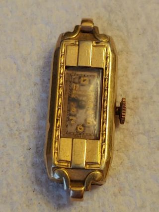 Vintage Ladys Art Deco Bulova Hand Wind Gold Filled Watch Running
