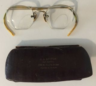 Antique Reading 12k Gold Filled Reading Glasses W/ Case (one Of 3 Pair Listing)