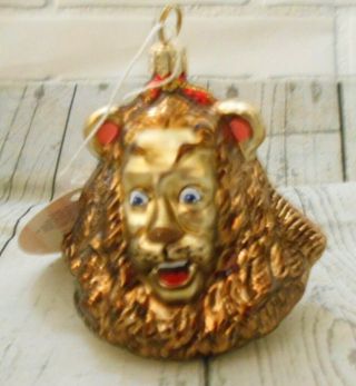 Wizard Of Oz Glass Polonaise Ornament Cowardly Lion Box Kurt Adler 3.  5 Ap 1401