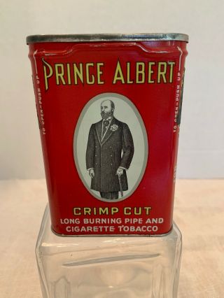 Antique Prince Albert Tobacco Tin Can 4.  5 “ Tall Vintage Empty