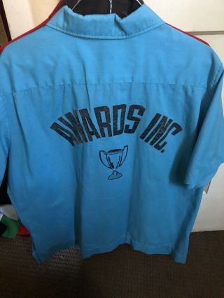 Vintage Blue Bowling Award Inc Shirt