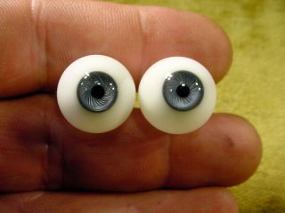 A Pair Vintage Doll Glass Eyes Size 16 Mm For Bisque Doll Doctor Age 1910 A 3848