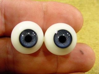 A Pair Vintage Doll Glass Eyes Size 16 Mm For Bisque Doll Doctor Age 1910 A 3836