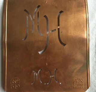Mh Copper Antique Monogram Stencil