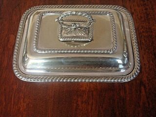 Large And Heavy Silver Plated Lidded Serving Dish Circa 1890 By J R &s