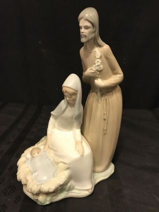 Lladro Nao " Holy Family " Nativity,  Mary,  Joseph,  Jesus (early Mark)