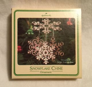 1980 Hallmark Snowflake Chime Christmas Ornament Box