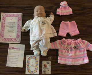 Vintage Lissi Newborn Doll With Outfit & Papers