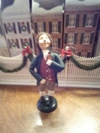 Byers Choice 1998 Especially For Williamsburg Boy With Flute/recorder