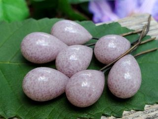 Soft Lavender Vintage Peking Embedded Wire Glass Beads For Jewelry Making Bails