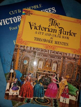 The Victorian Parlor - A Cut And Color Book By Theodore Menten,  Victorian Houses