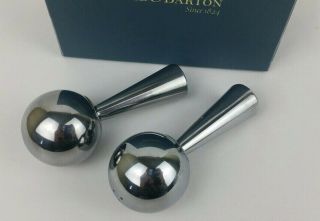 Reed & Barton Table Art Salt & Pepper Shakers Metal Round Sphere V