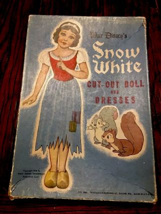 Walt Disney’s Snow White Cut - Out Doll & Dresses 1938 3005 Whitman Publ.  Co. , 2