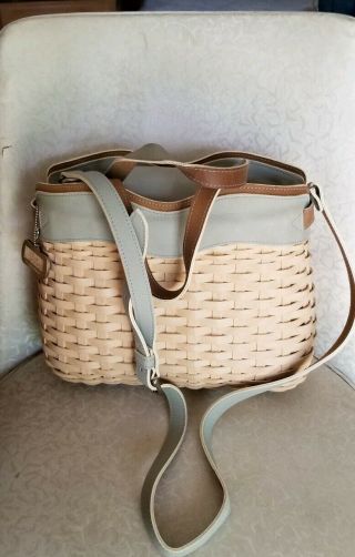 Longaberger Handbag Sisters Everyday Basket Purse Sea Green