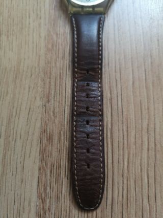 Vintage Swatch Watch With Leather Strap 3