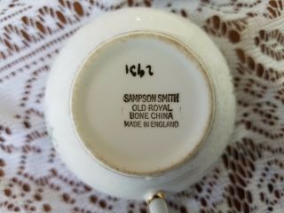 Vintage Tea Cup and Saucer Sampson Smith Old Royal Bone China Pink England 4