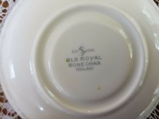 Vintage Tea Cup and Saucer Sampson Smith Old Royal Bone China Pink England 5