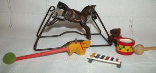 Vintage Dollhouse Nursery Toys:rocking Horse,  Plus More