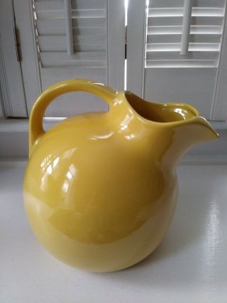 Vintage Round Ceramic Yellow Water Pitcher