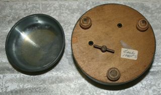 Vintage Antique Powder Puff Metal Trinket Music Box w/ Ornate lid Ornamentation 3