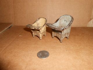 antique cast iron arcade doll house furniture baby chairs 2 sizes 3